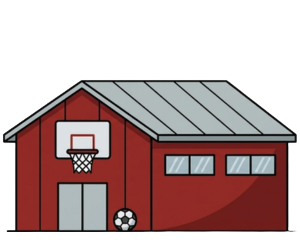 updated recreation and sports red icon