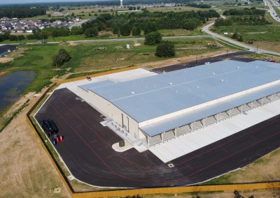 An aerial view of a warehouse facility (showcasing the parking area as well) 5