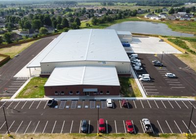 An aerial view of a warehouse facility (showcasing the parking area as well) 4