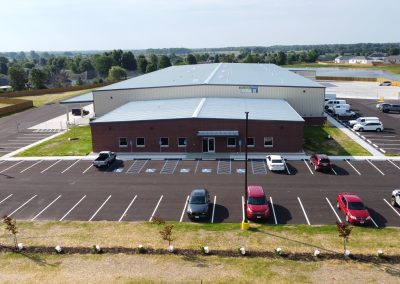 An aerial view of a warehouse facility (showcasing the parking area as well) 3