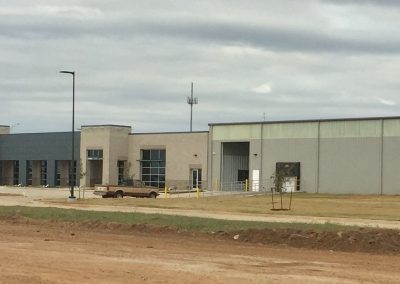 A manufacturing facility, view from a road