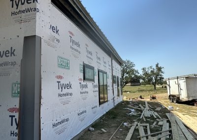 The external view of a barndominium under construction 4