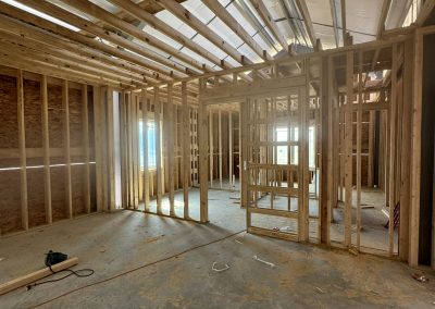 The frame of a barndominium 2