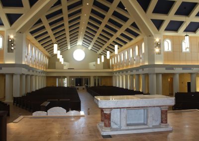 Internal view of a church sanctuary
