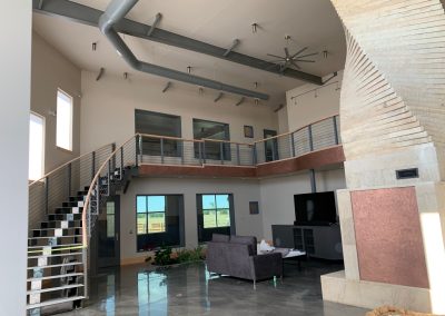 Inside of a newly constructed barndominium