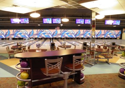Recreational bowling alley
