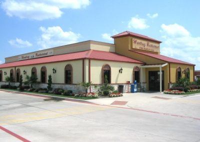 A newly built restaurant building